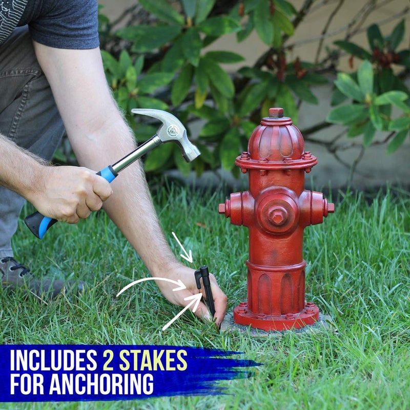 LULIND - Dog Fire Hydrant Garden Statue with 2 Stakes, 14 Inches (Small) - Image 3